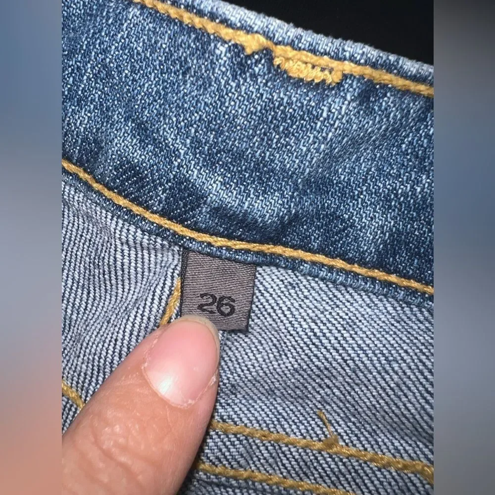 Carmar Blue Star Patched Denim Jeans Size 26 GUC - Picture 5 of 11